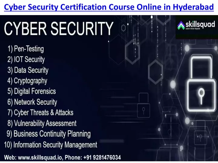 cyber security certification course online in hyderabad