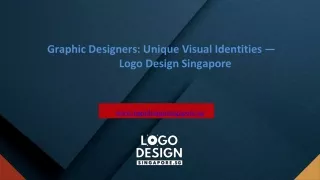 Graphic Designers Unique Visual Identities —Logo Design Singapore
