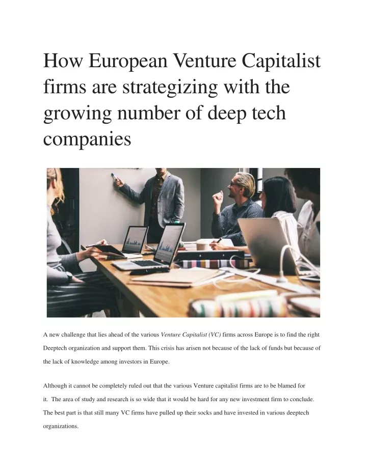 how european venture capitalist firms