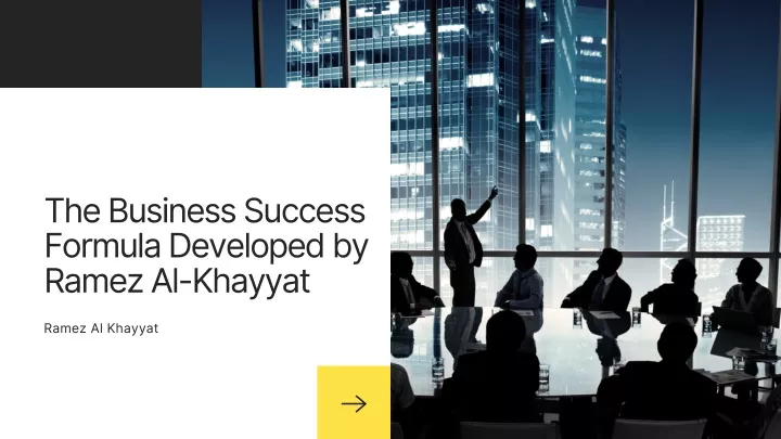 the business success formula developed by ramez