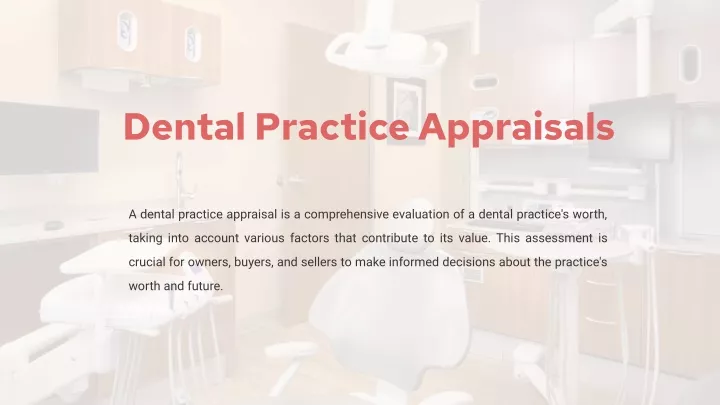 dental practice appraisals