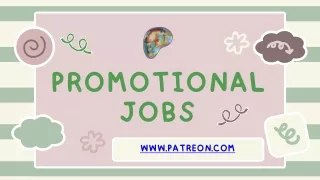Promotional Jobs - patreon.com