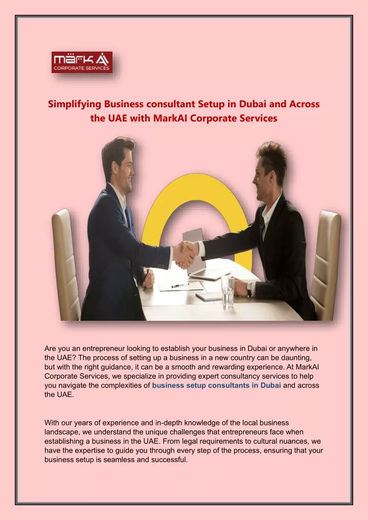 simplifying business consultant setup in dubai