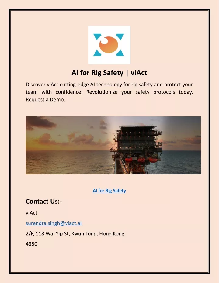ai for rig safety viact