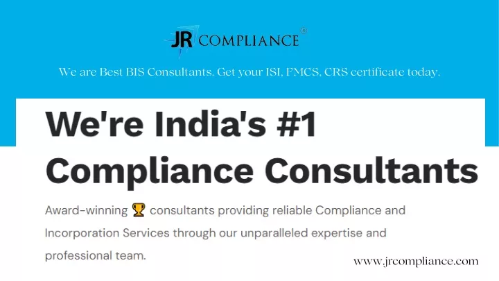 we are best bis consultants get your isi fmcs