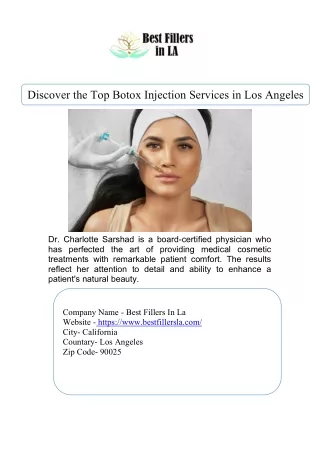 best botox injection los angeles