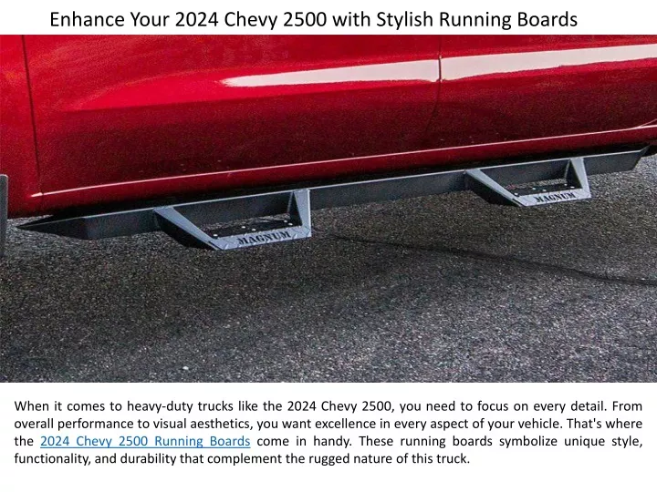 enhance your 2024 chevy 2500 with stylish running