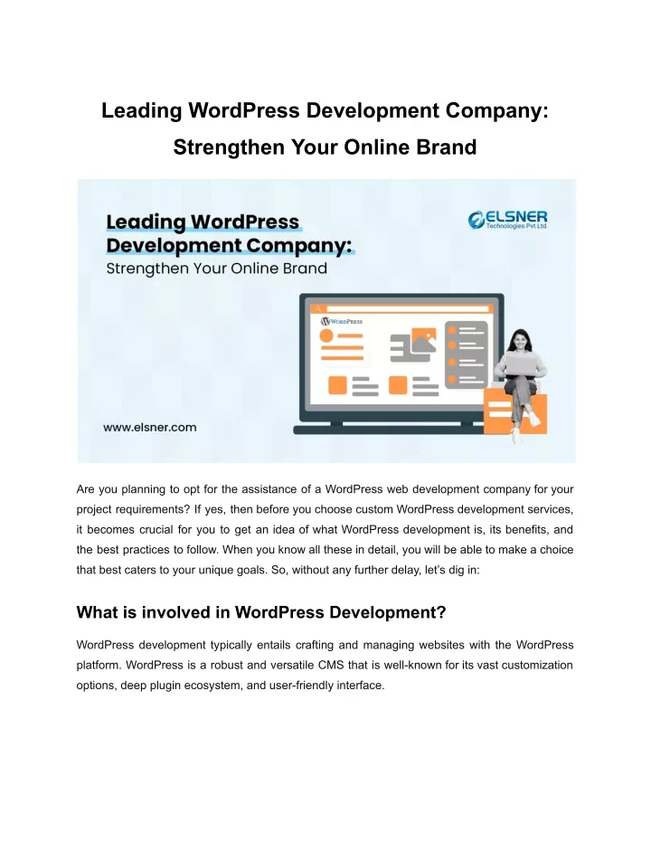 leading wordpress development company