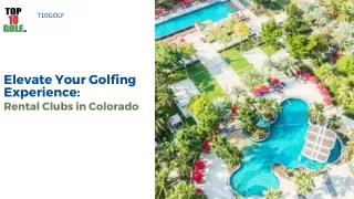 Elevate Your Golfing Experience Rental Clubs in Colorado