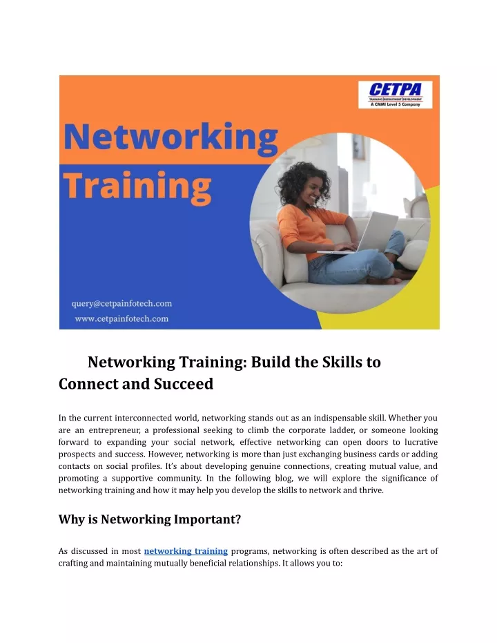 networking training build the skills to connect