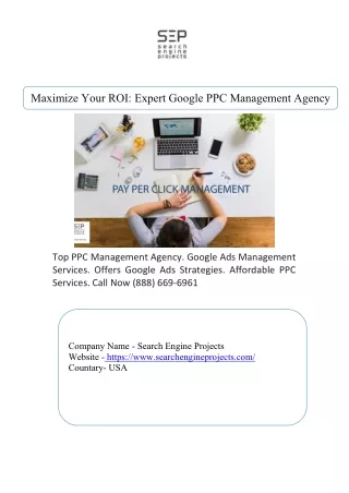 Google PPC Management Agency