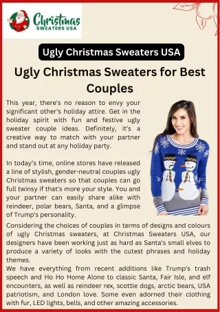 Ugly Christmas Sweaters for Best Couples