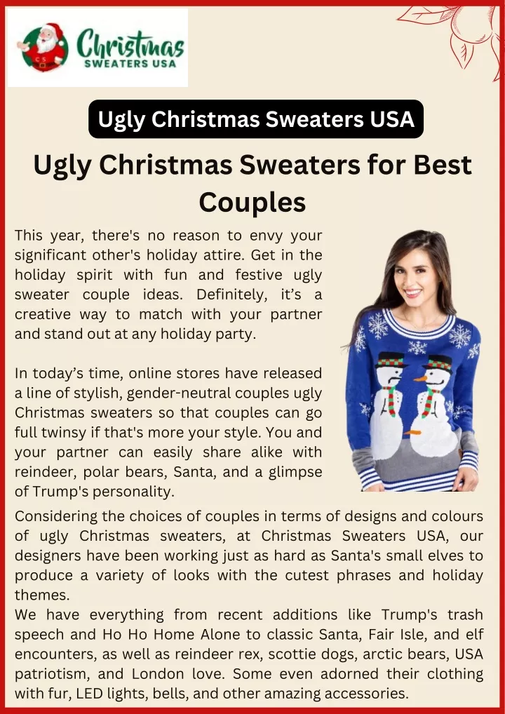 ugly christmas sweaters usa ugly christmas