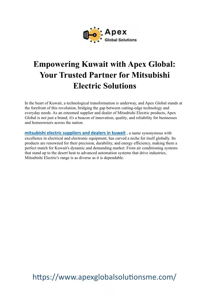 empowering kuwait with apex global your trusted