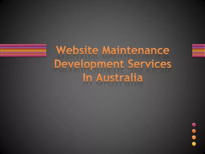 website maintenance development services in australia