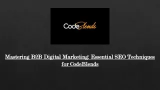 Essential SEO Techniques for CodeBlends