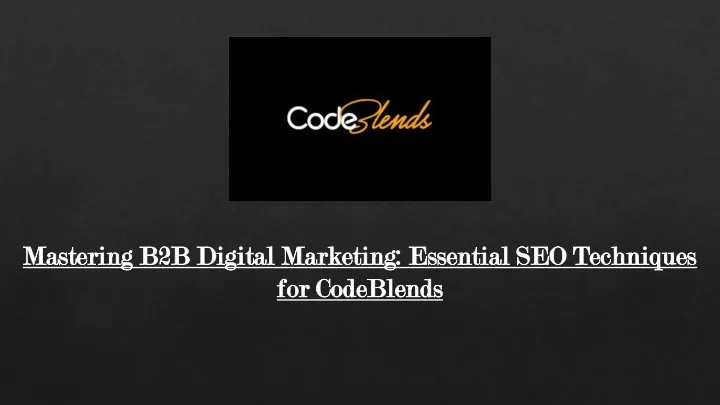 mastering b2b digital marketing essential