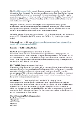 the global biobanking market report is the most