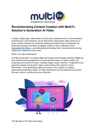 revolutionizing content creation with multitv