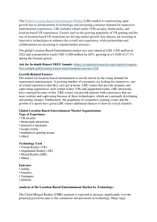 the global location based entertainment market