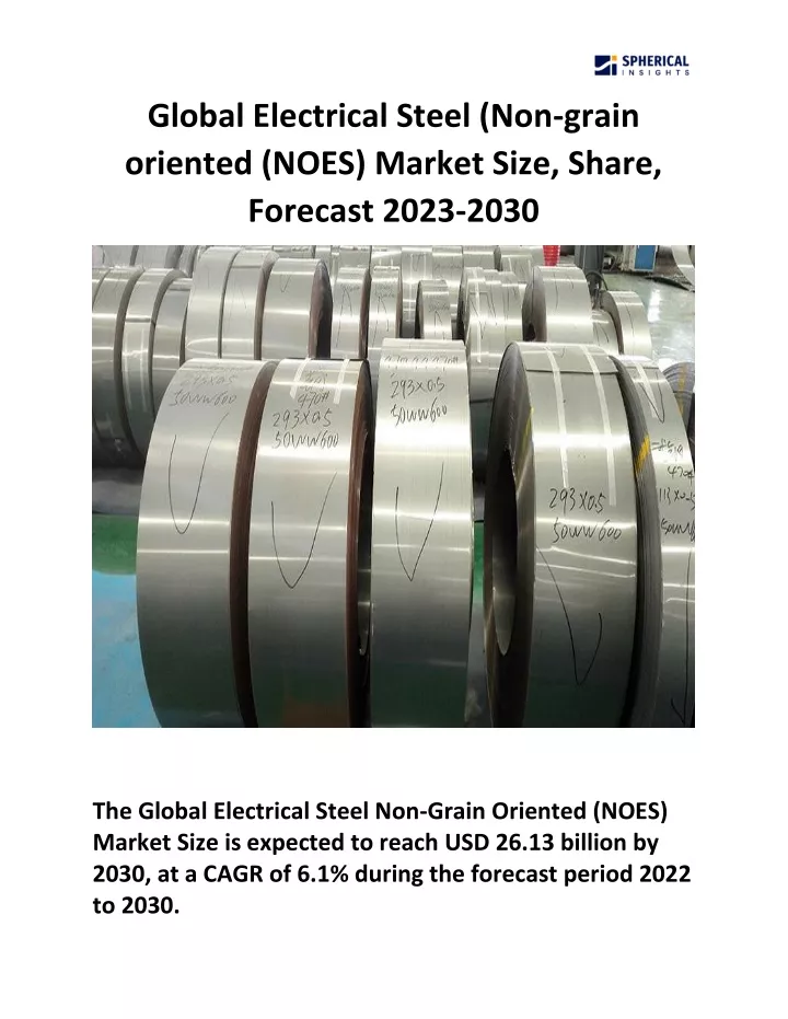 global electrical steel non grain oriented noes