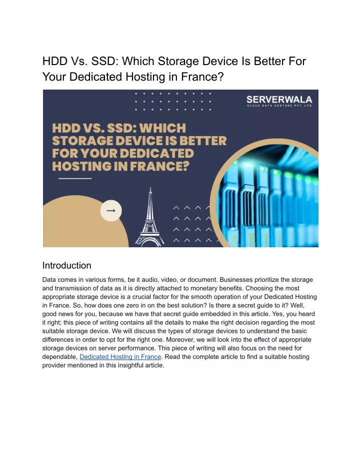 hdd vs ssd which storage device is better