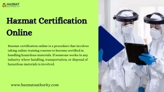 Hazmat Certification