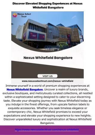 From Nexus Whitefield Bangalore to Nexus Celebration Udaipur A Journey of Elegance and Joy