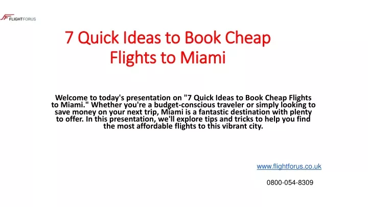 7 quick ideas to book cheap flights to miami