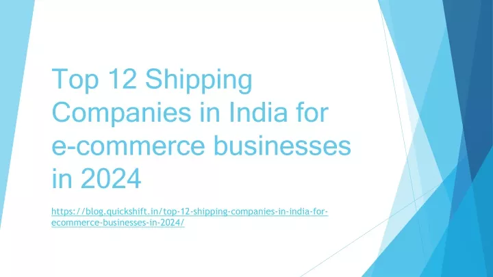 top 12 shipping companies in india for e commerce businesses in 2024