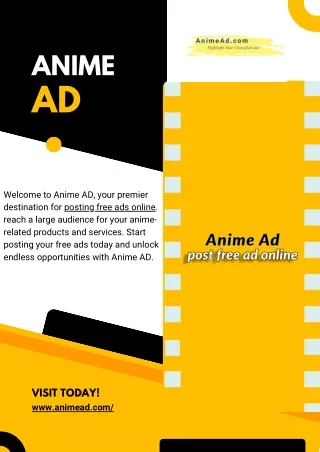 Anime Ad: Post Free Ads Online with Ease!