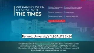 Bennett University's LEGALITE 2K24 bennett.edu.in