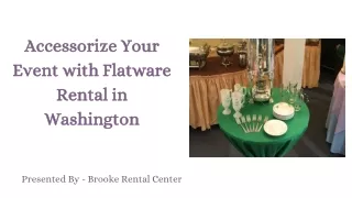 Accessorize Your Event with Flatware Rental in Washington