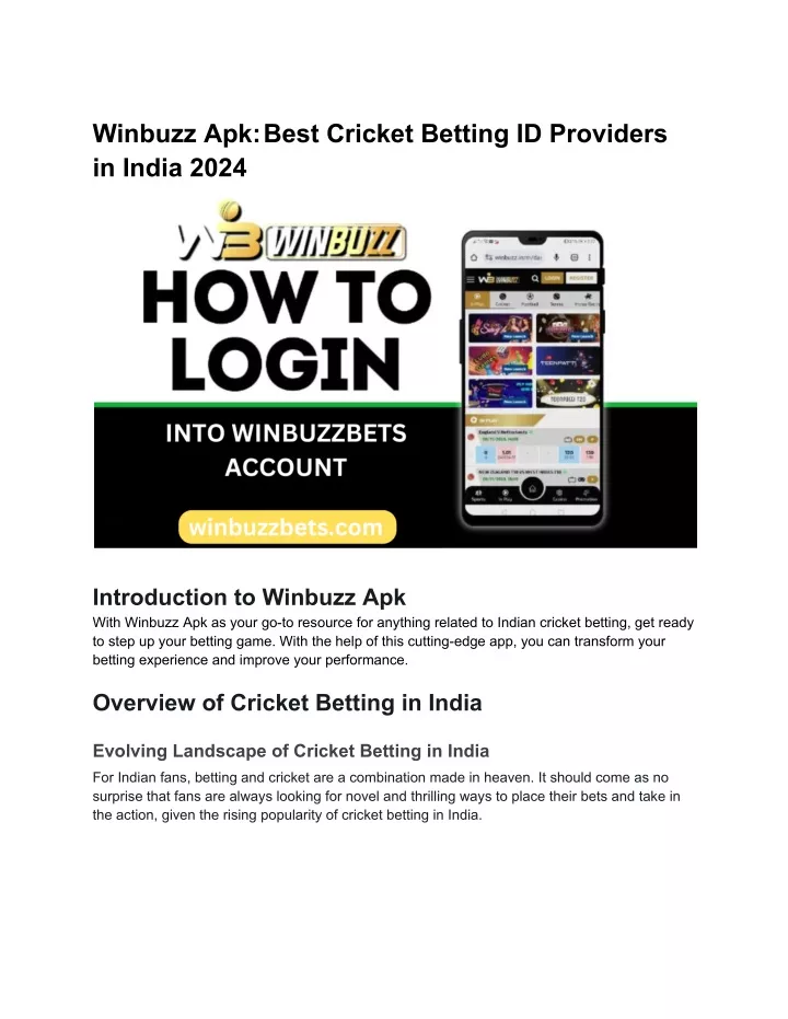 winbuzz apk best cricket betting id providers