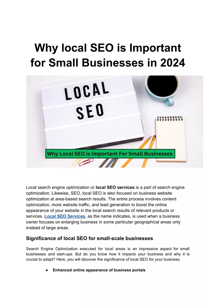 why local seo is important for small businesses