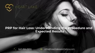 PRP for Hair Loss: Understanding the Procedure and Expected Results