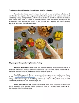 The Science Behind Ramadan_ Unveiling the Benefits of Fasting