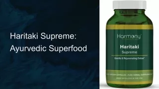 Best Haritaki Supplement for Detoxification