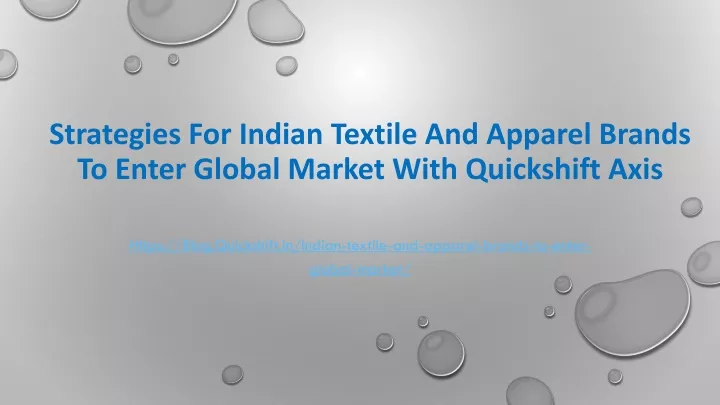 strategies for indian textile and apparel brands