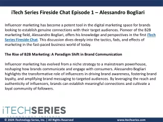 iTech Series Fireside Chat Episode 1 Podcast