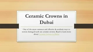 Ceramic Crowns in Dubai