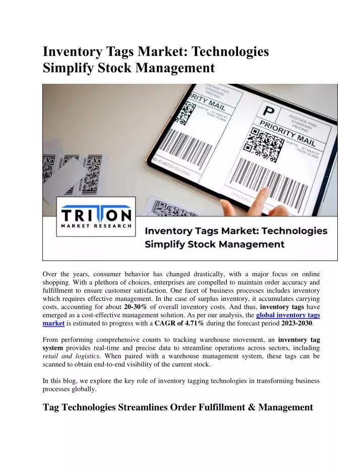inventory tags market technologies simplify stock