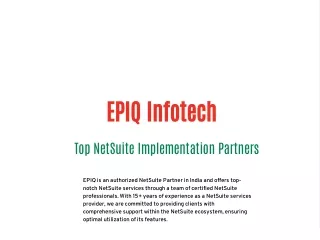 Top NetSuite Implementation partners in India