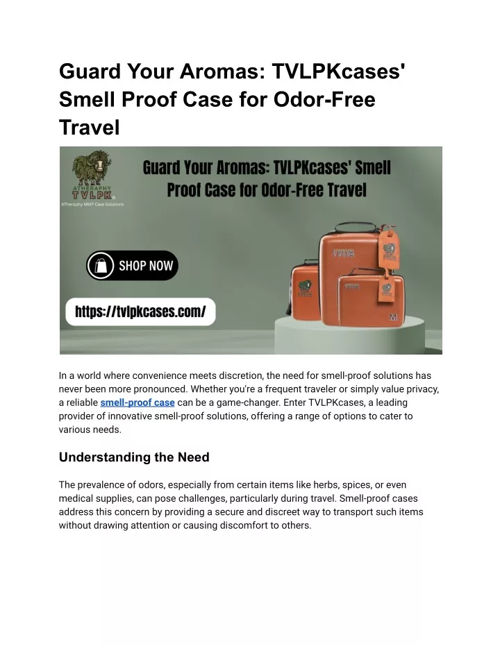 guard your aromas tvlpkcases smell proof case
