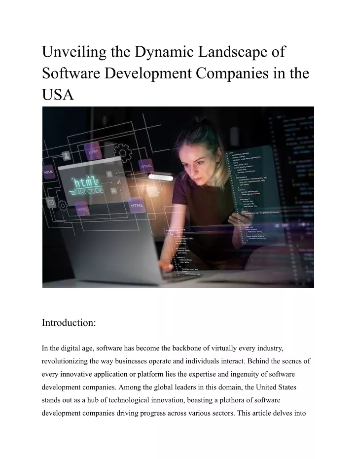 unveiling the dynamic landscape of software