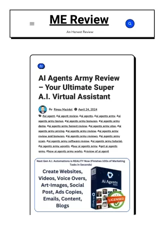 AI Agents Army Review – Your Ultimate Super A.I. Virtual Assistant