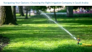 Navigating Your Options- Choosing the Right Irrigation Company in Saudi Arabia