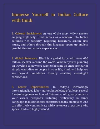 Immerse Yourself in Indian Culture with Hindi