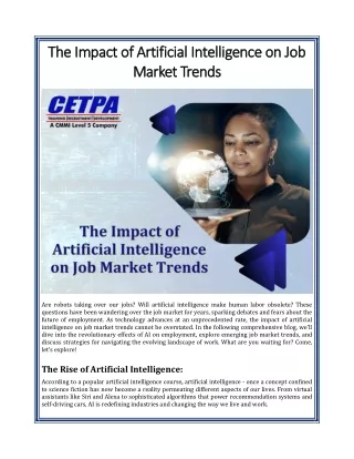 The Impact of Artificial Intelligence on Job Market Trends