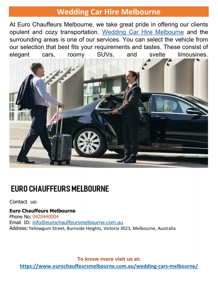 wedding car hire melbourne